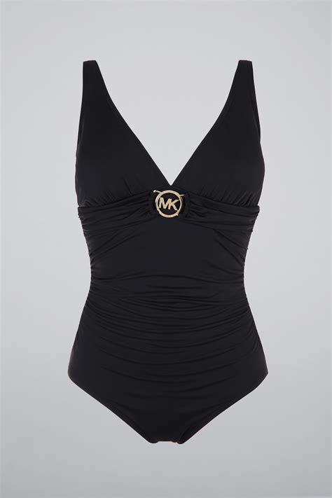 michael kors black bathing suit|michael kors santorini swimsuit.